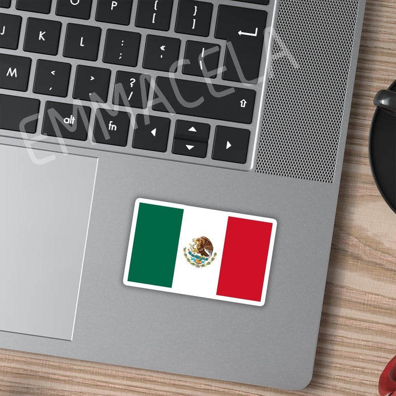 EMMACELA (3PCS) Mexico Flag stickers, Countries Flag Stickers - Waterproof Vinyl Decals For Laptops, Tumblers, Water Bottles, Books, Scrapbooks, Size 3 X 1.8 Inch - Image 4